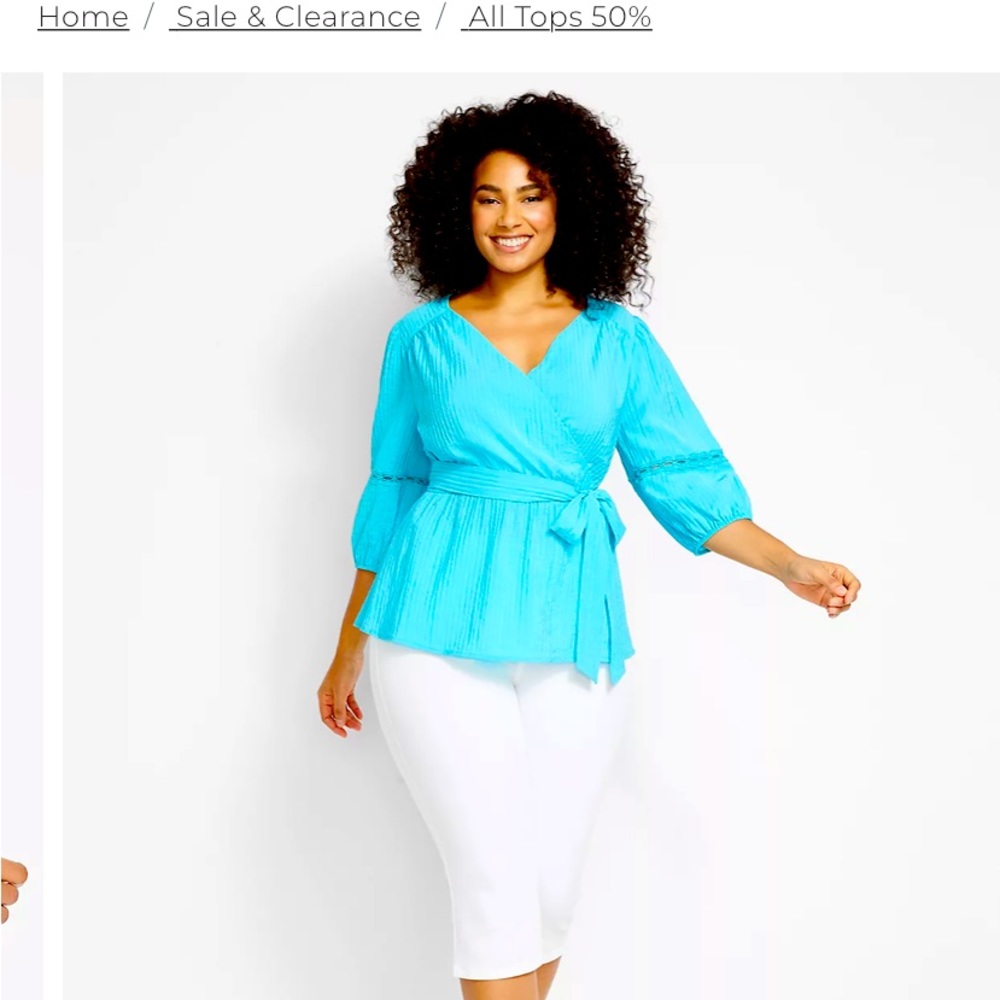 Lane Bryant wrap blouse